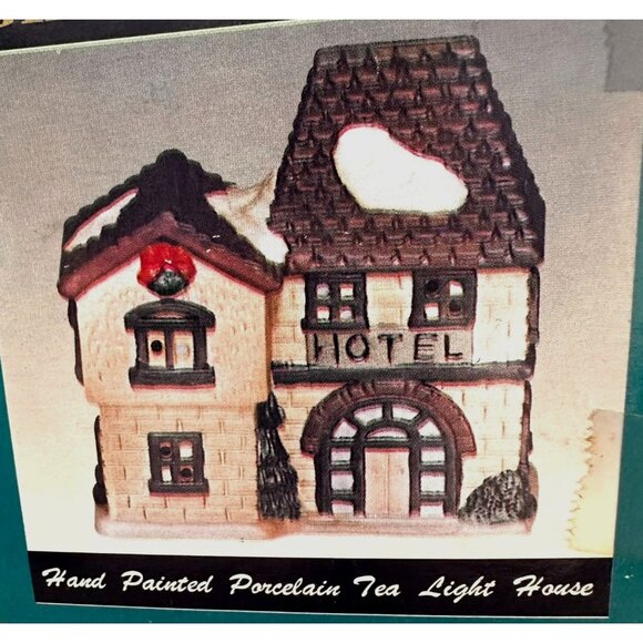 VTG Gift Collection Tea Light Hotel English Tudor Ceramic New Christmas Present - Picture 11 of 12